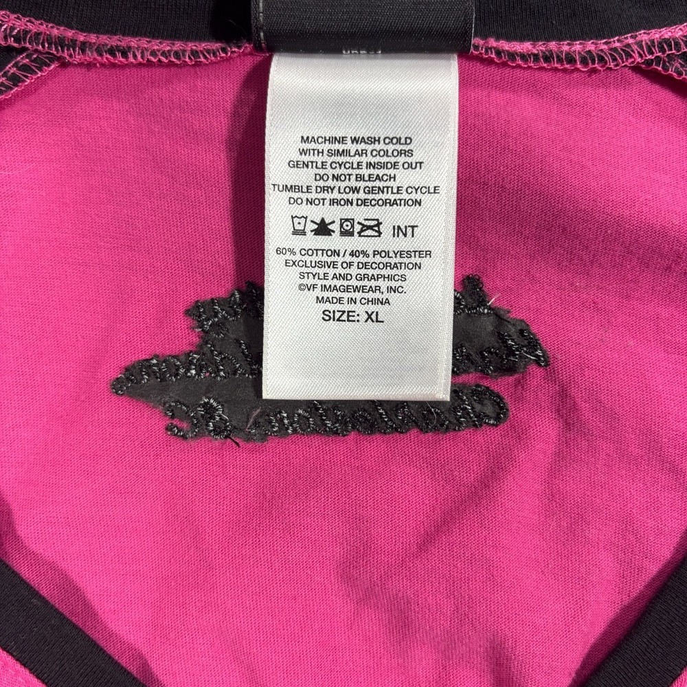 Harley Davidson Baseball T V Neck Shirt Women XL Pink Embroidered Charleston SC - Picture 13 of 13